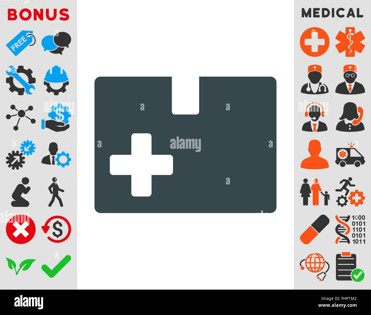 Medical Box Icon Stock Photo - Alamy