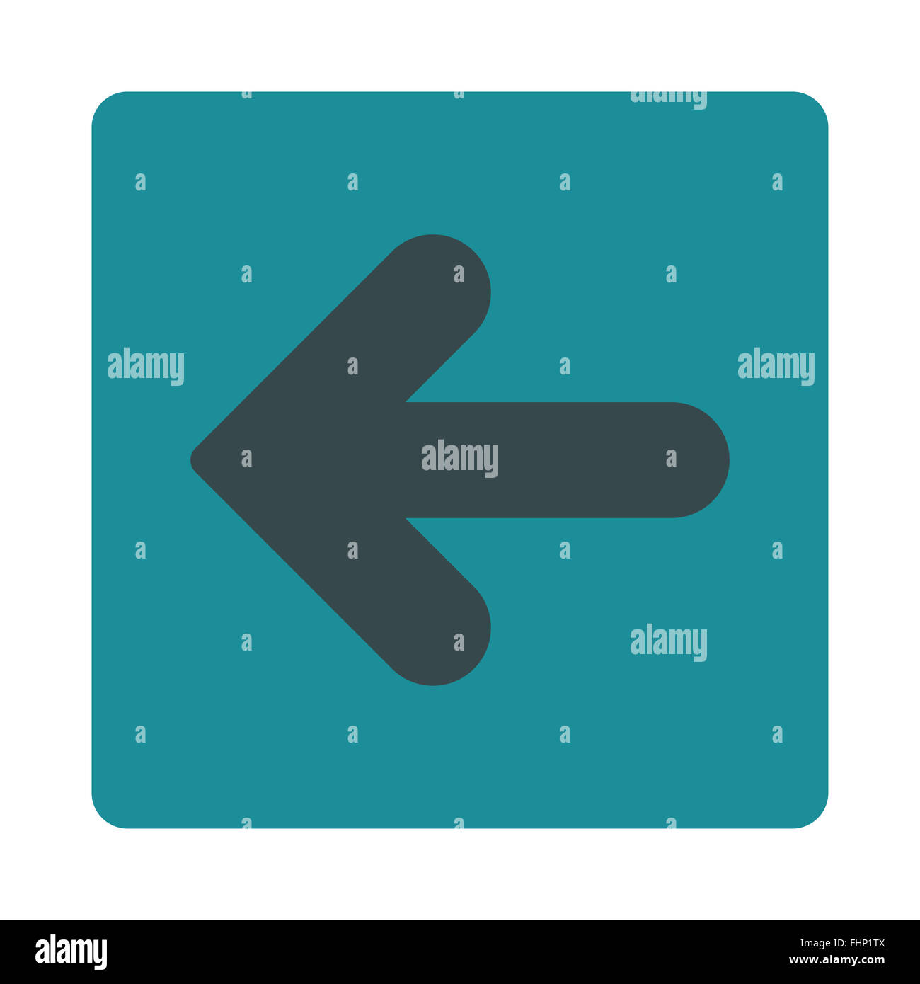 Arrow Left flat soft blue colors rounded button Stock Photo - Alamy