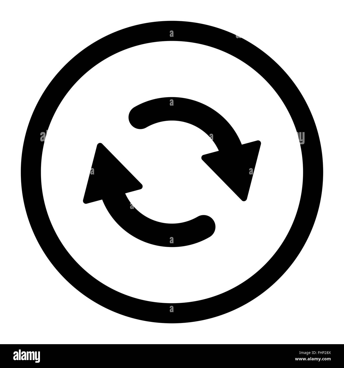 Refresh flat black color rounded raster icon Stock Photo - Alamy