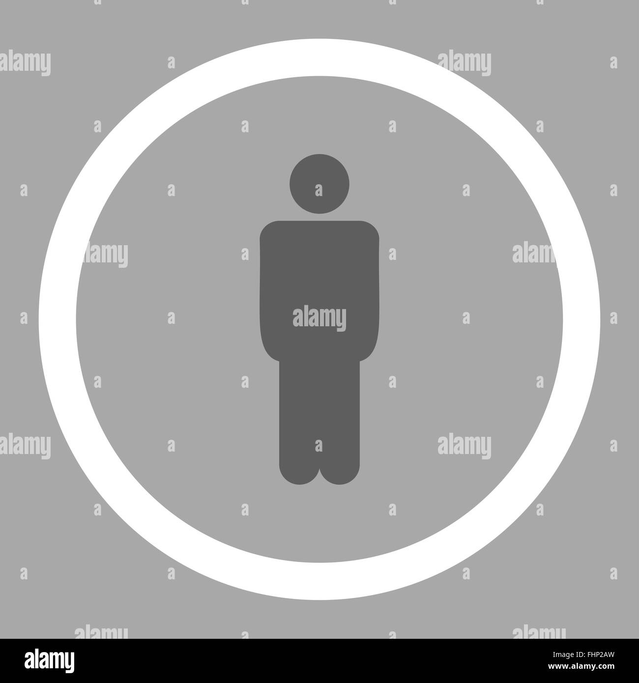 Man flat dark gray and white colors rounded raster icon Stock Photo - Alamy