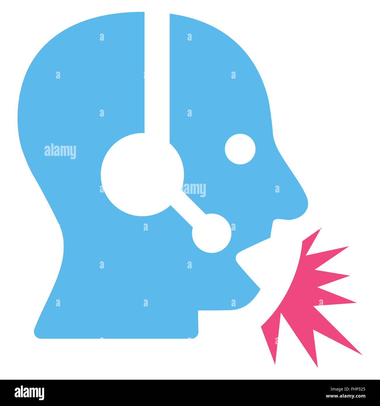 Operator Speech Flat Icon Stock Photo - Alamy