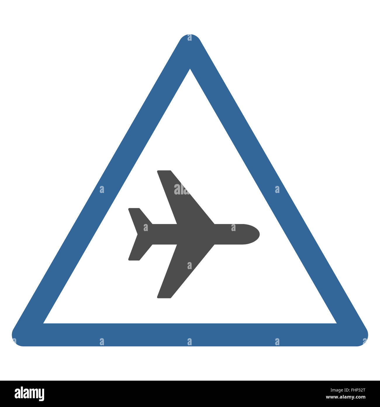 Airplane Danger Flat Icon Stock Photo - Alamy