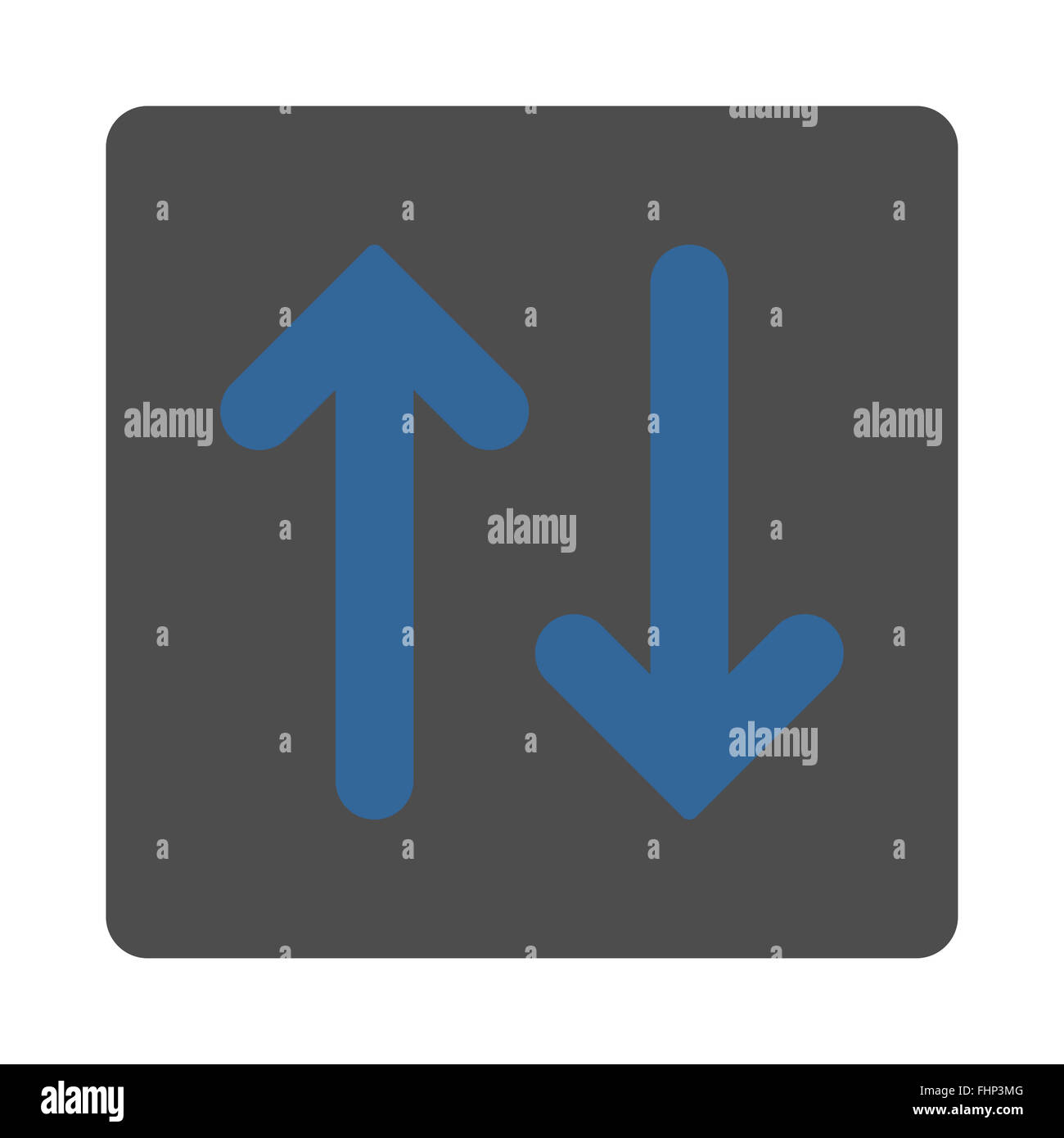 Flip Vertical flat cobalt and gray colors rounded button Stock Photo ...