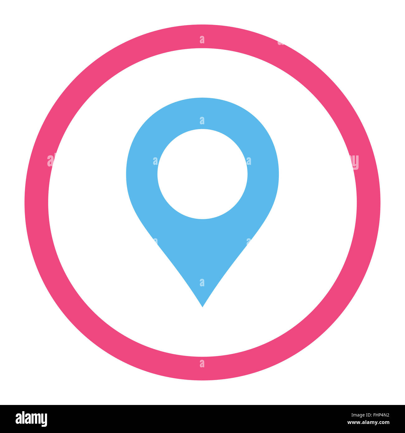 Map Marker flat pink and blue colors rounded raster icon Stock Photo ...