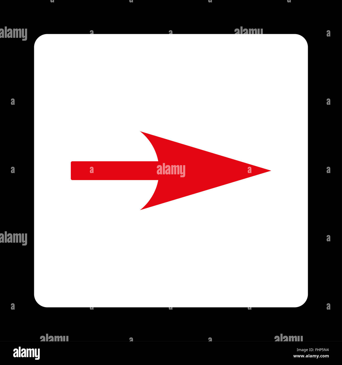 Arrow Axis X flat red and white colors rounded button Stock Photo - Alamy