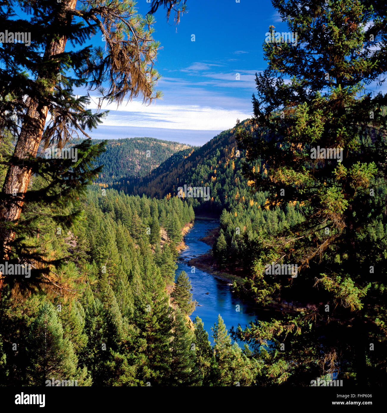 blackfoot river valley upstream from clearwater junction near ovando