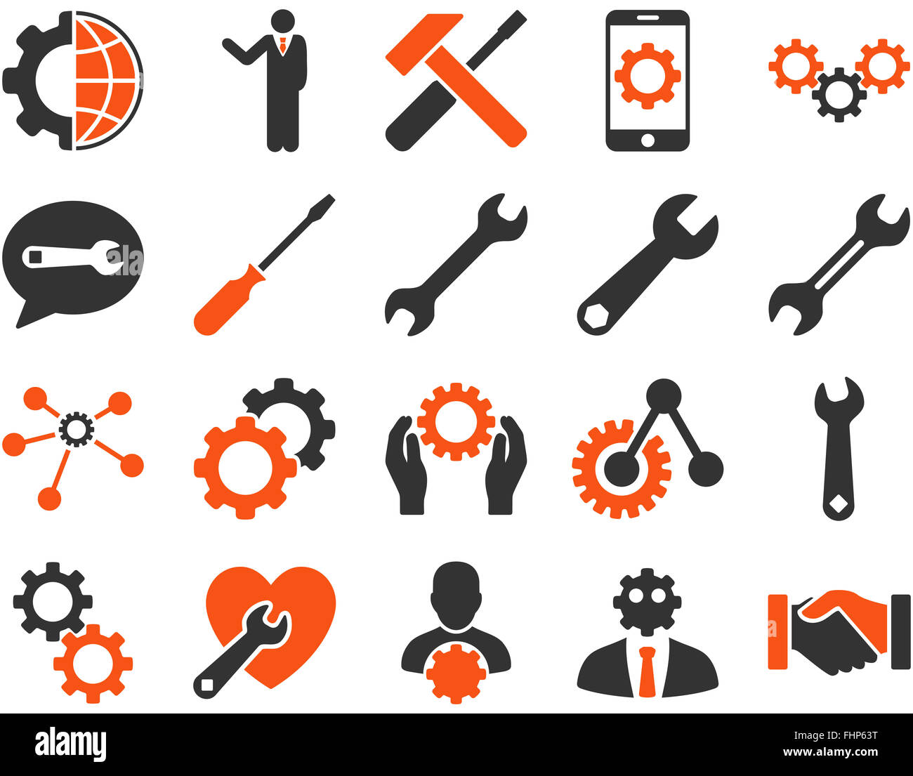 Settings and Tools Icons Stock Photo - Alamy