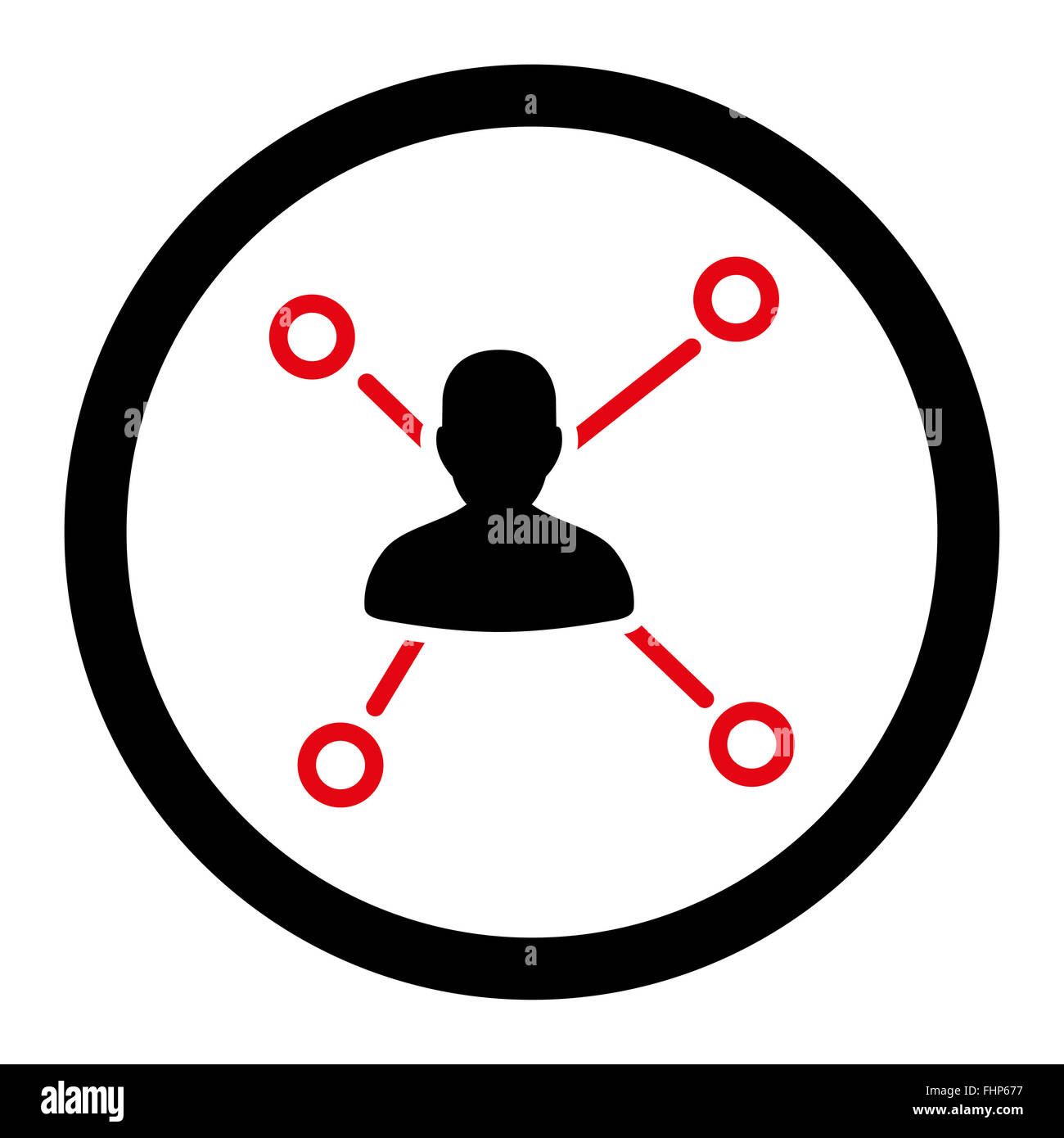 Relations flat intensive red and black colors rounded glyph icon Stock ...