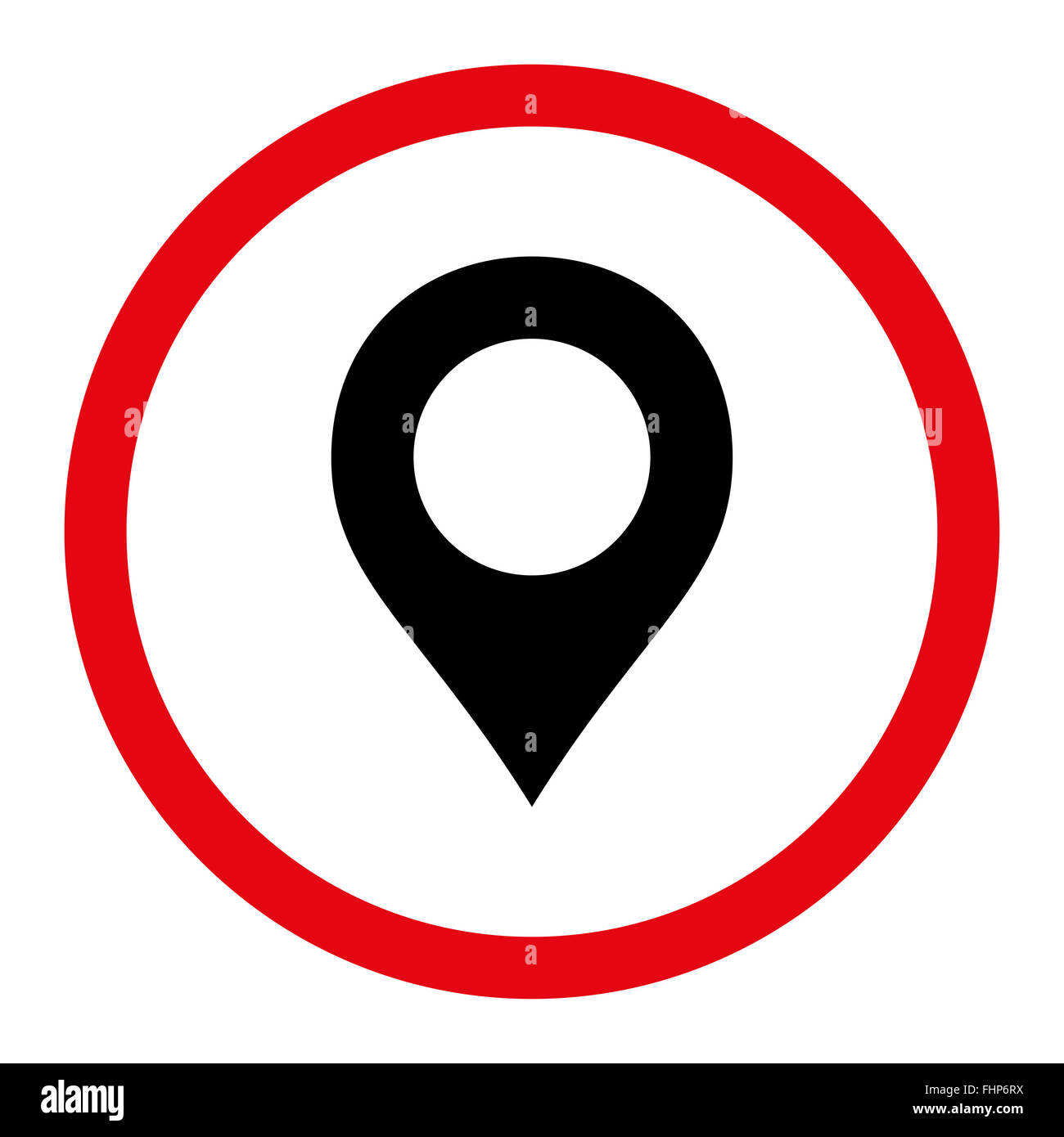 Map Marker flat intensive red and black colors rounded raster icon ...