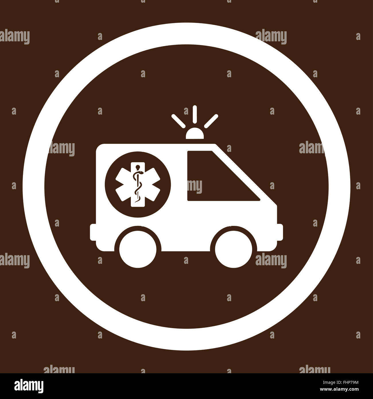 Ambulance Car Rounded Vector Icon Stock Photo - Alamy