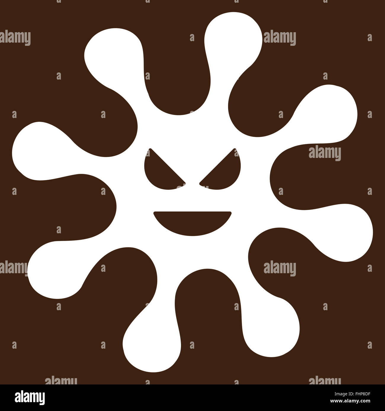 Evil Bacteria Icon Stock Photo - Alamy