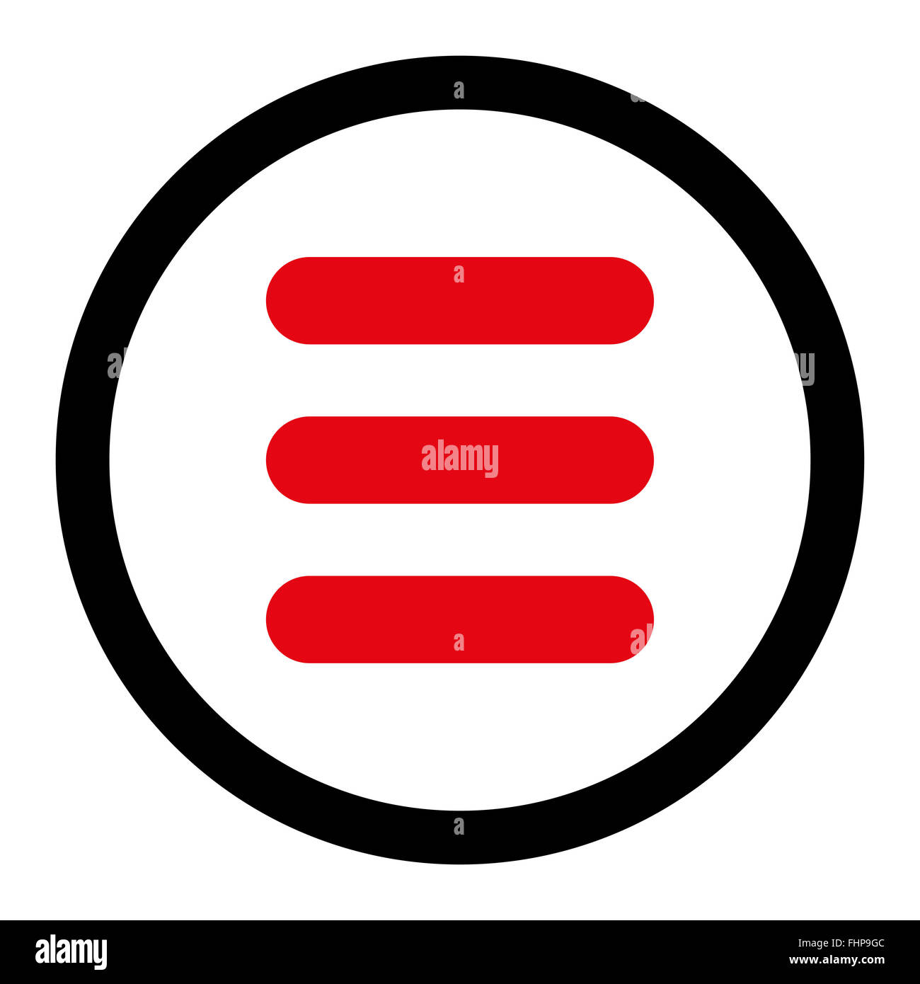Stack flat intensive red and black colors rounded raster icon Stock ...