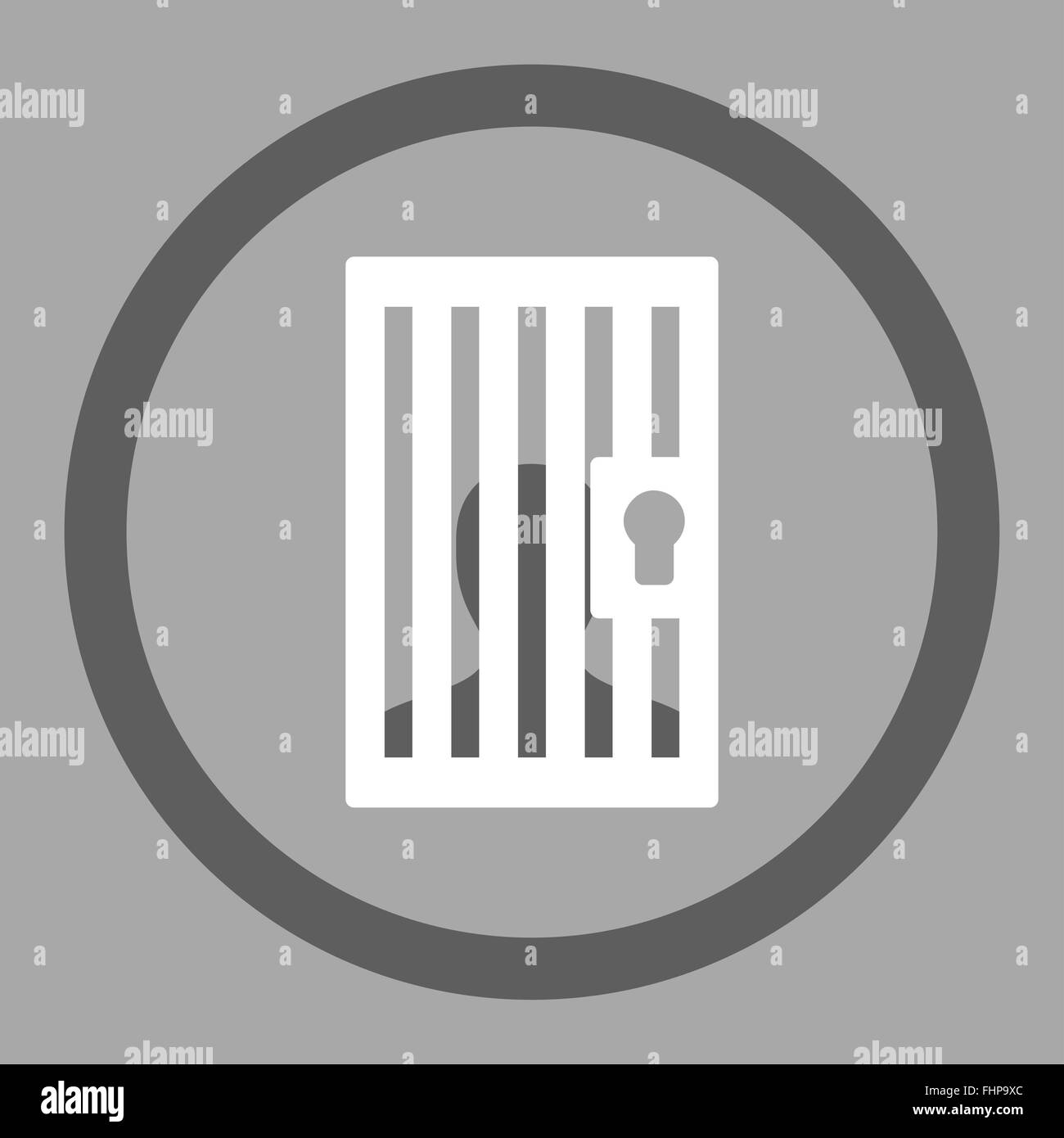 Prison flat dark gray and white colors rounded vector icon Stock Photo ...