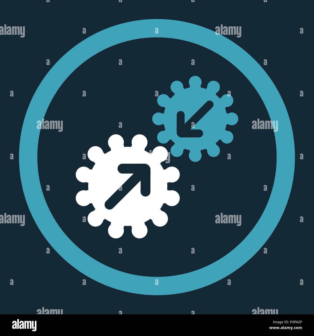 Integration flat blue and white colors rounded glyph icon Stock Photo ...