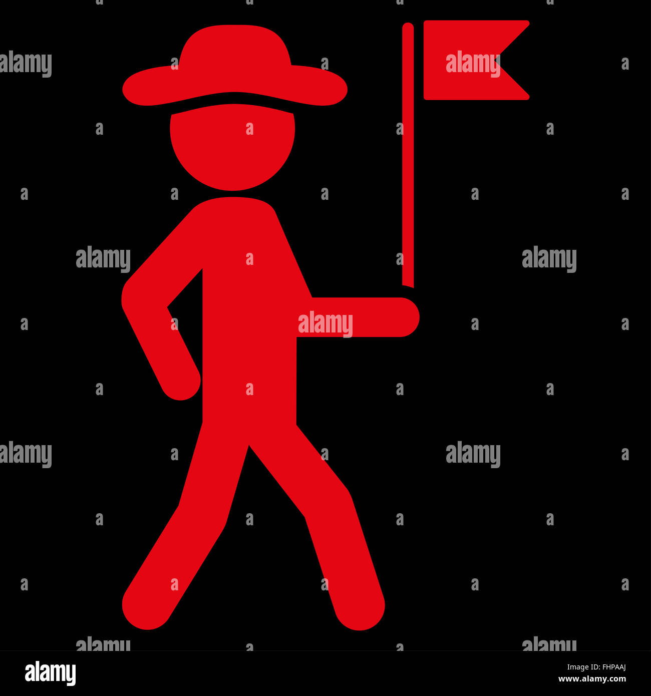 User Flag Guide Icon Stock Photo - Alamy