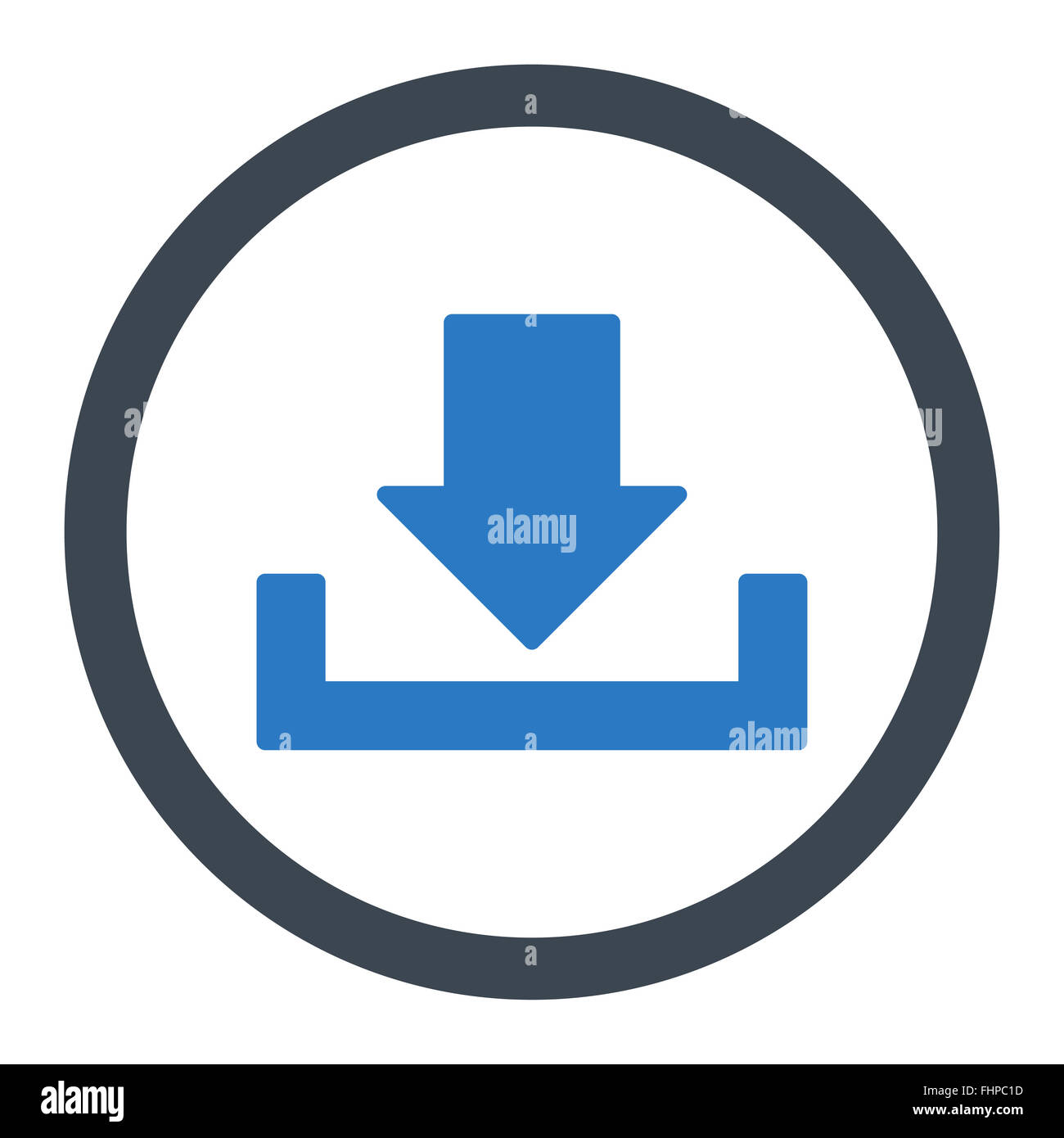 Download flat smooth blue colors rounded raster icon Stock Photo - Alamy