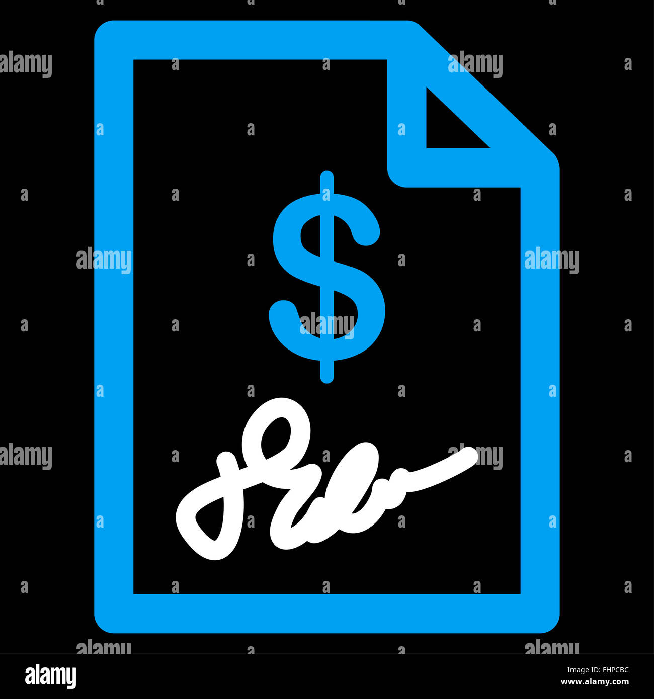 Signed invoice icon stock photo alamy