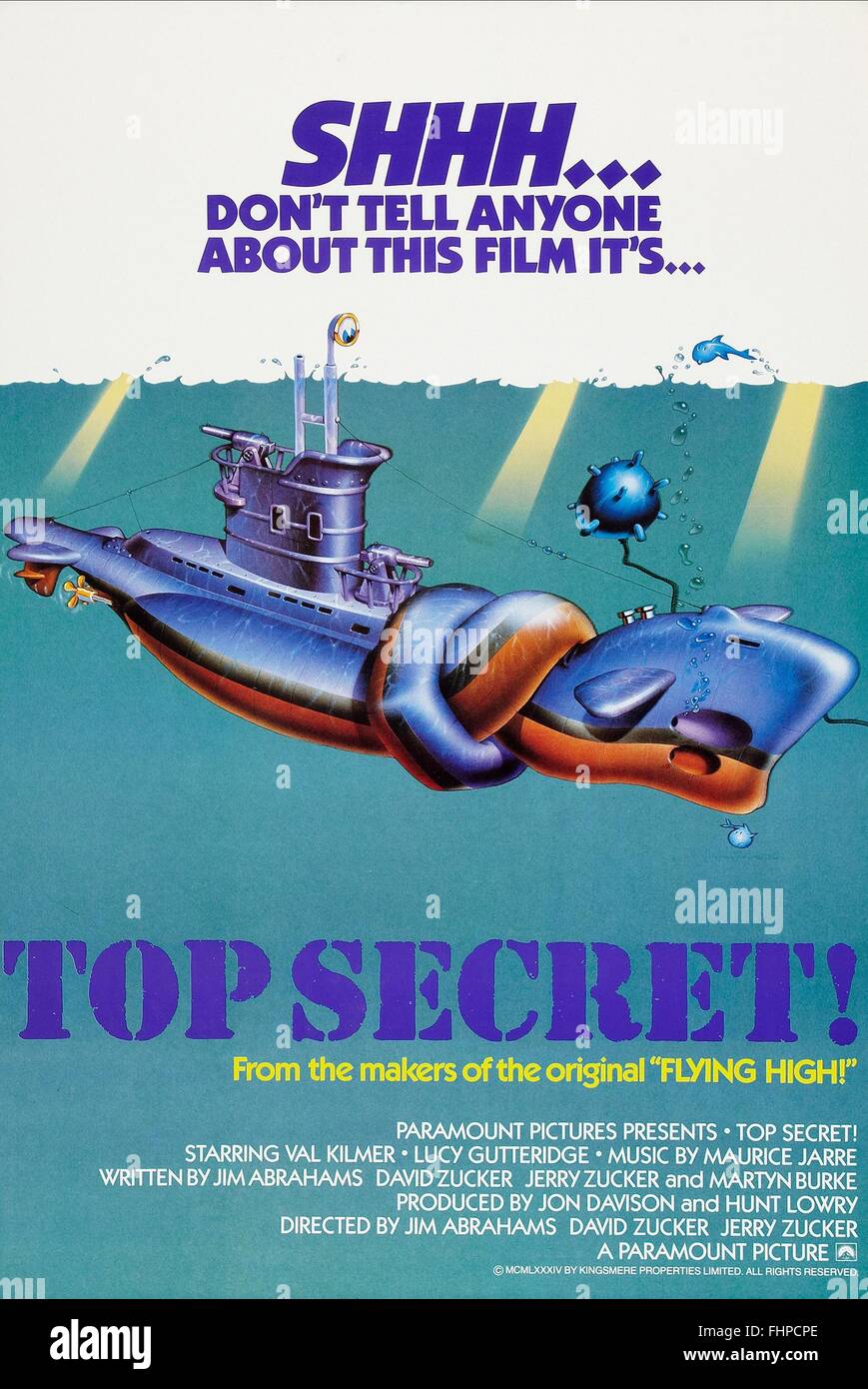 MOVIE POSTER TOP SECRET! (1984 Stock Photo - Alamy