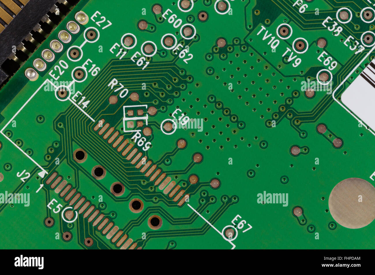 Detail of an electronic printed circuit board with many electronic components Stock Photo Alamy