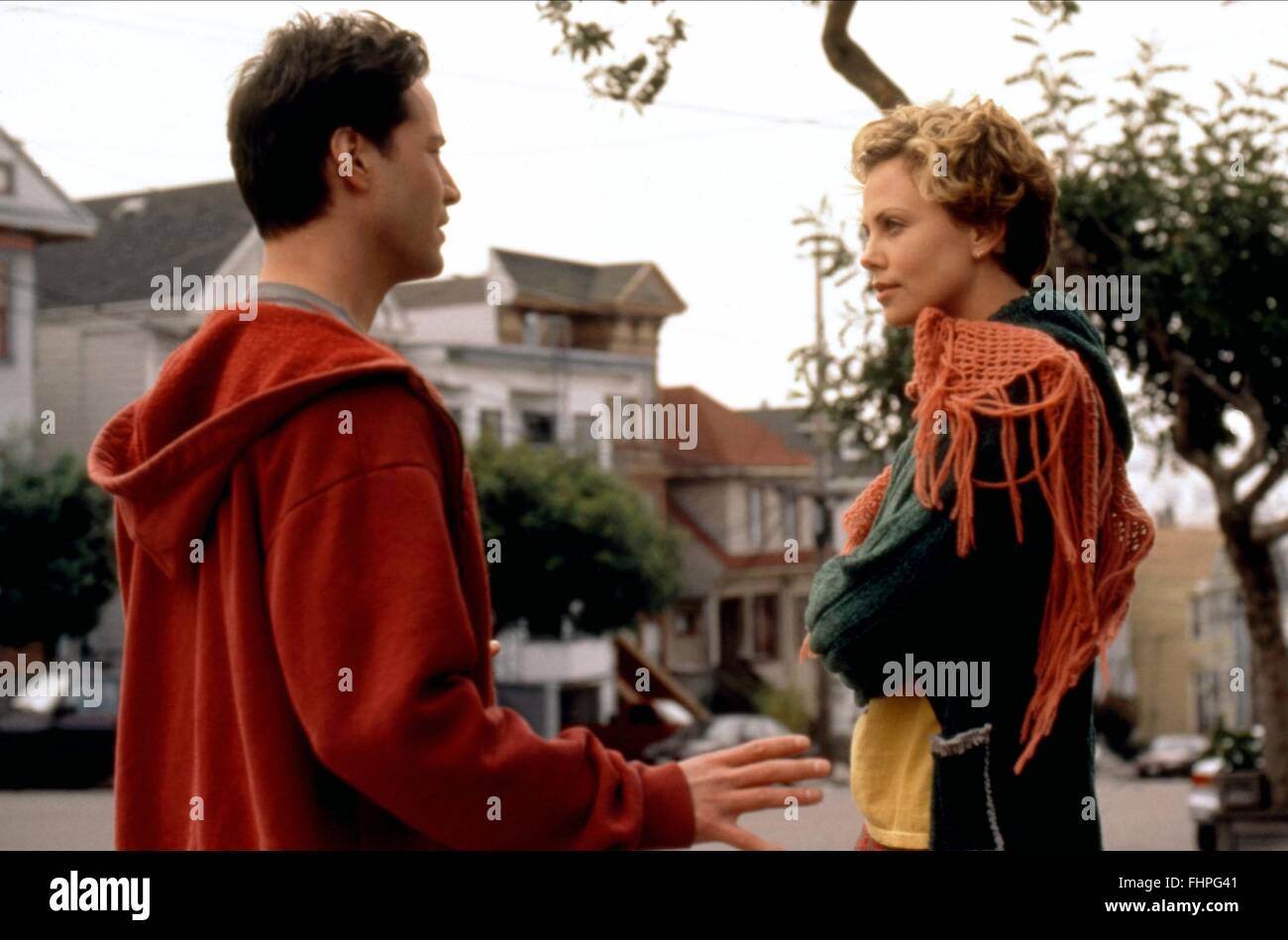 Keanu reeves charlize theron sweet november 2001 stock photo