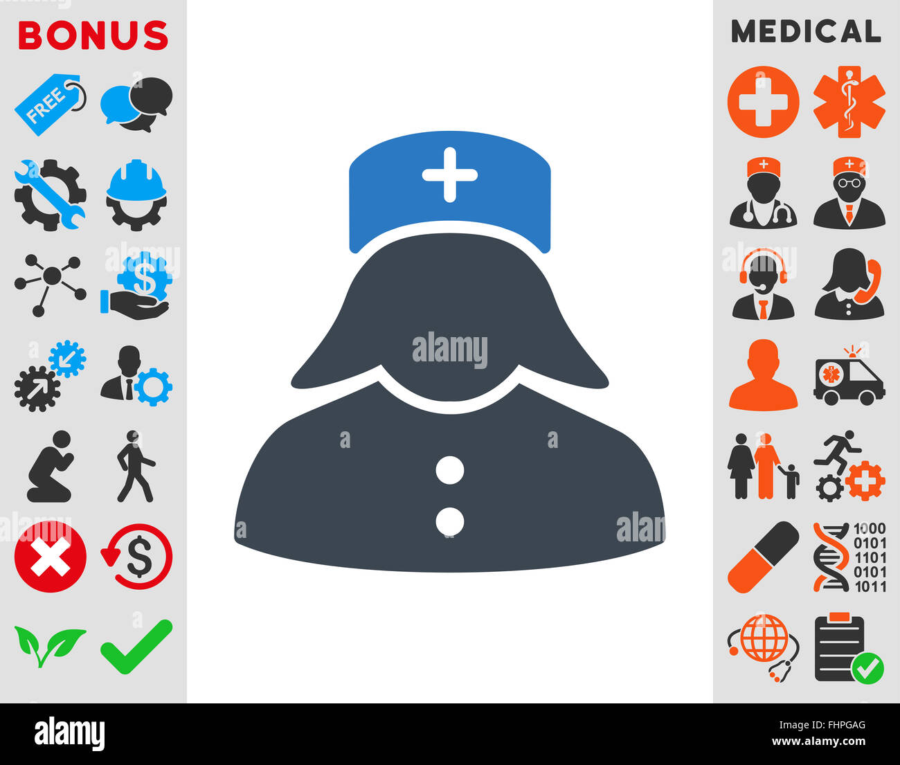 Nurse Flat Icon Stock Photo - Alamy