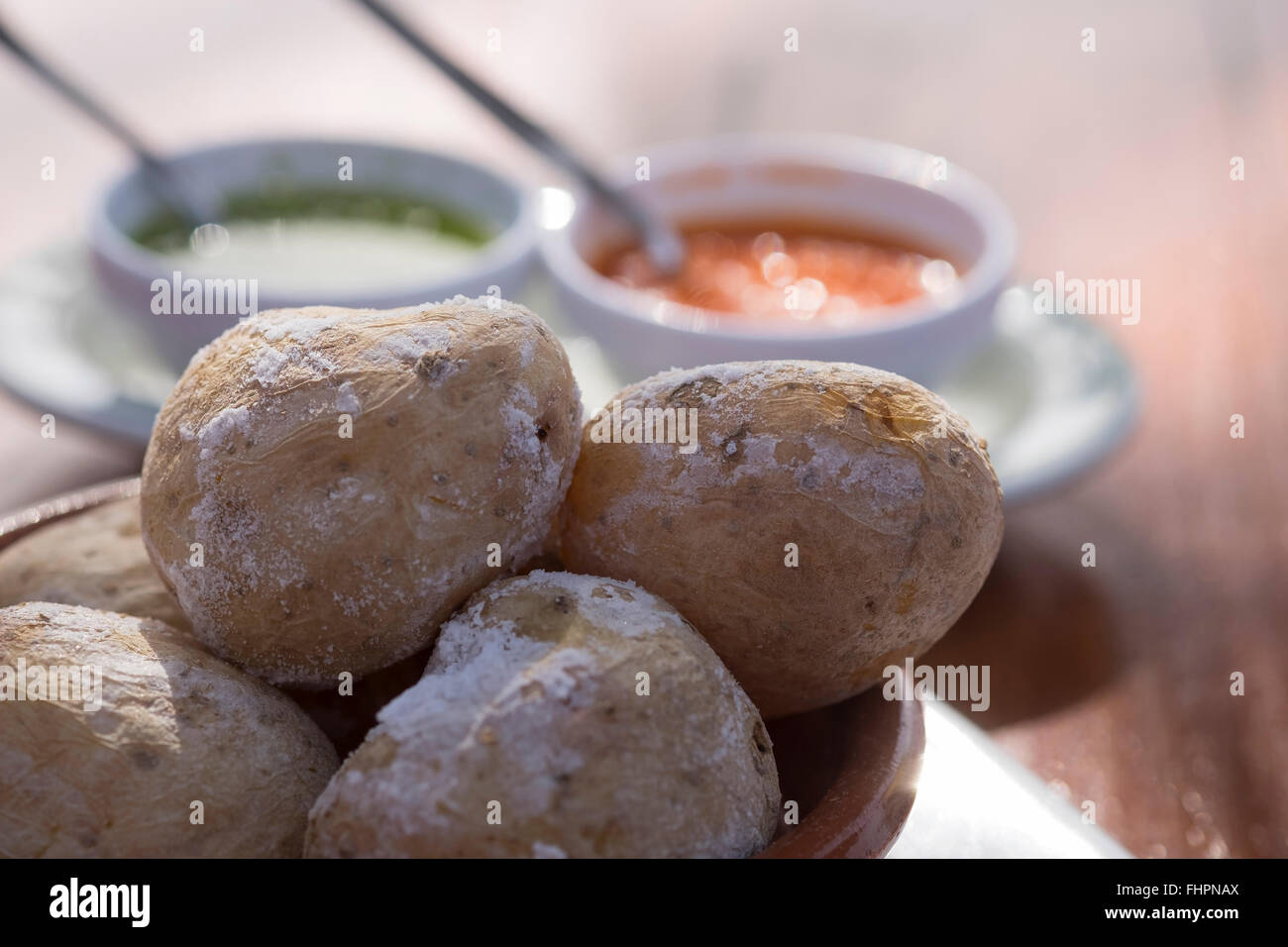 Spain, Canary Islands, La Gomera, Papas arrugadas Stock Photo