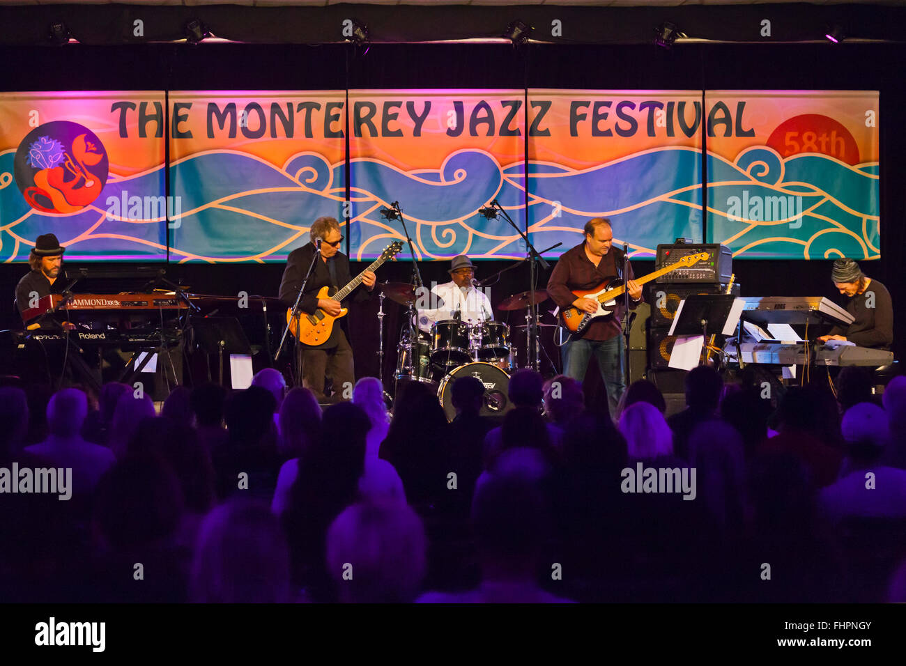 Dennis Murphy Band performs at the Monterey Jazz Festival - California Stock Photo