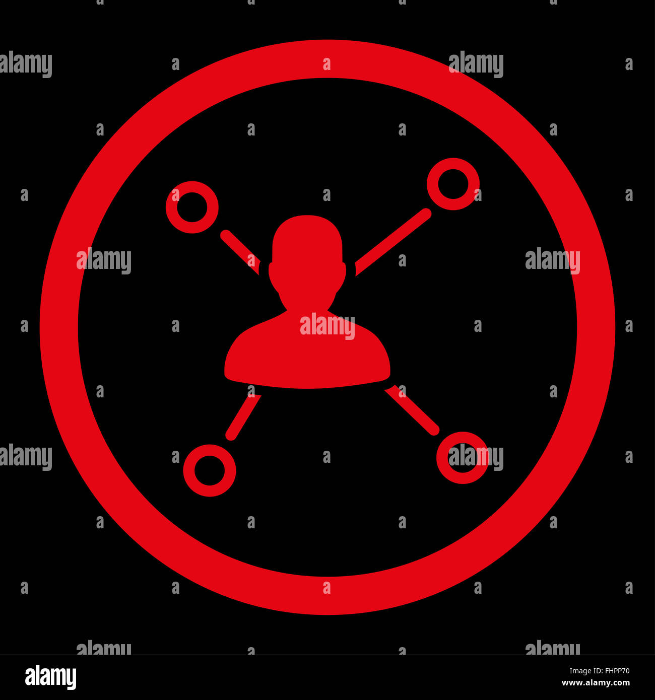 Relations flat red color rounded vector icon Stock Photo - Alamy