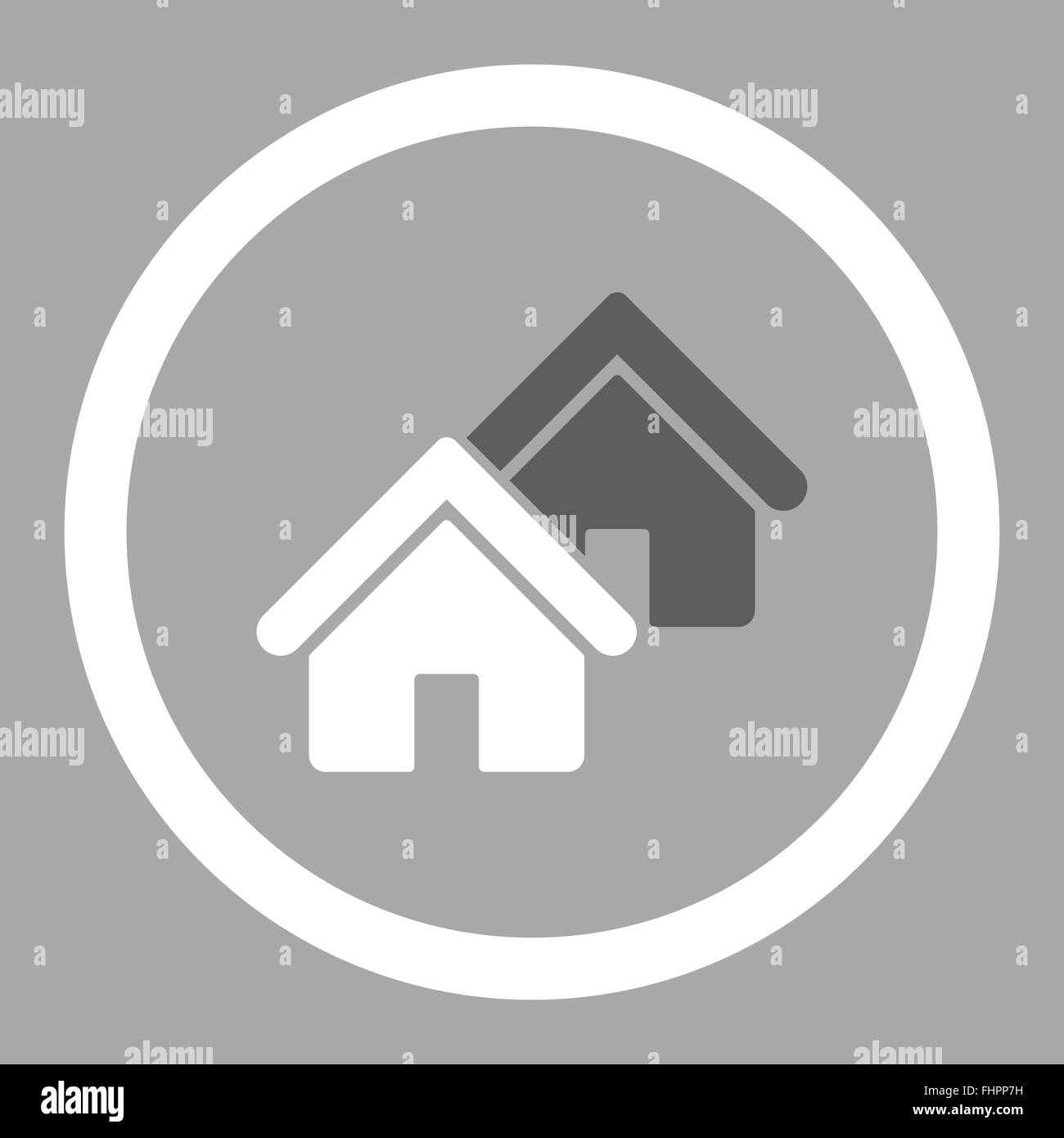 Realty flat dark gray and white colors rounded vector icon Stock Photo ...