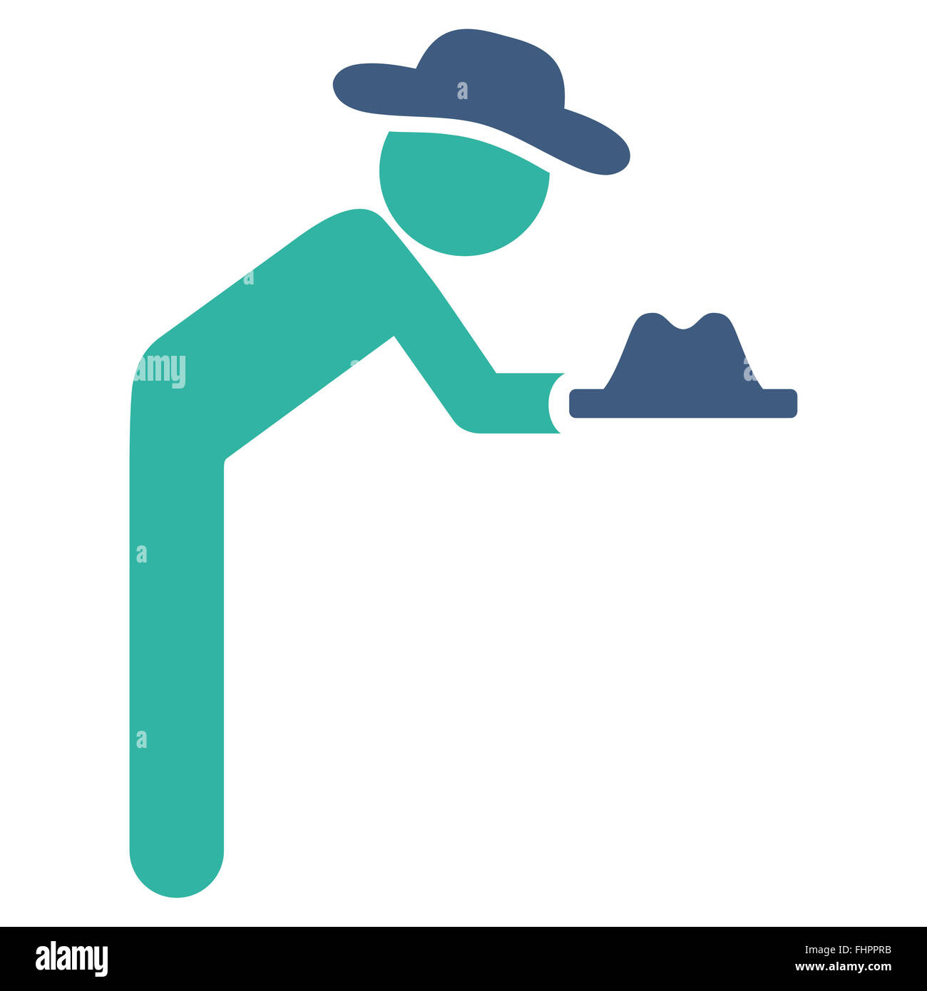 Man Servant Icon Stock Photo - Alamy