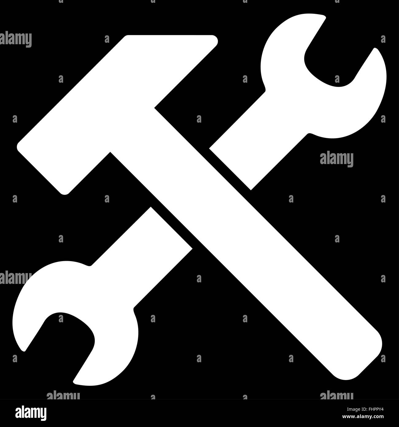 Hammer And Wrench Icon Stock Photo Alamy