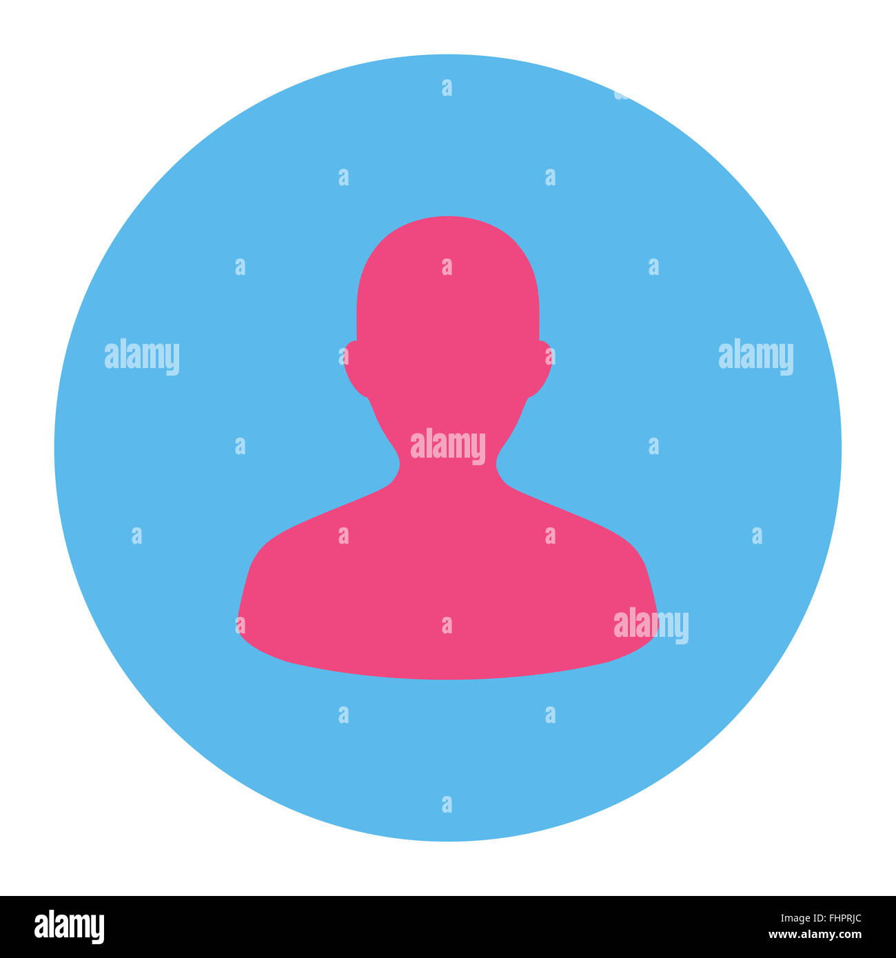 User flat pink and blue colors round button Stock Photo - Alamy