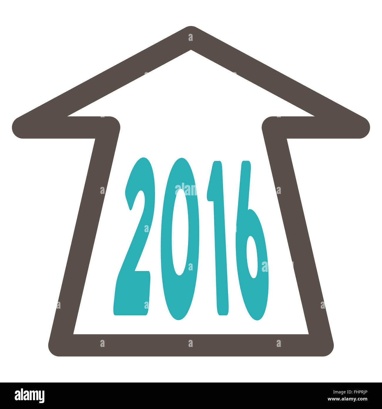 2016 Ahead Arrow Icon Stock Photo - Alamy
