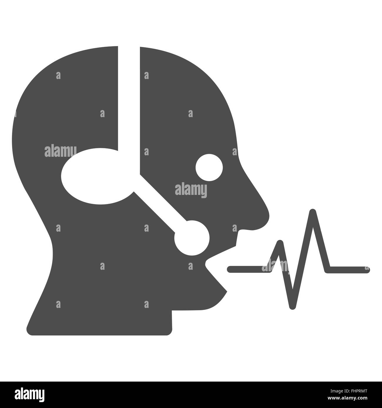 Operator Signal Flat Icon Stock Photo - Alamy