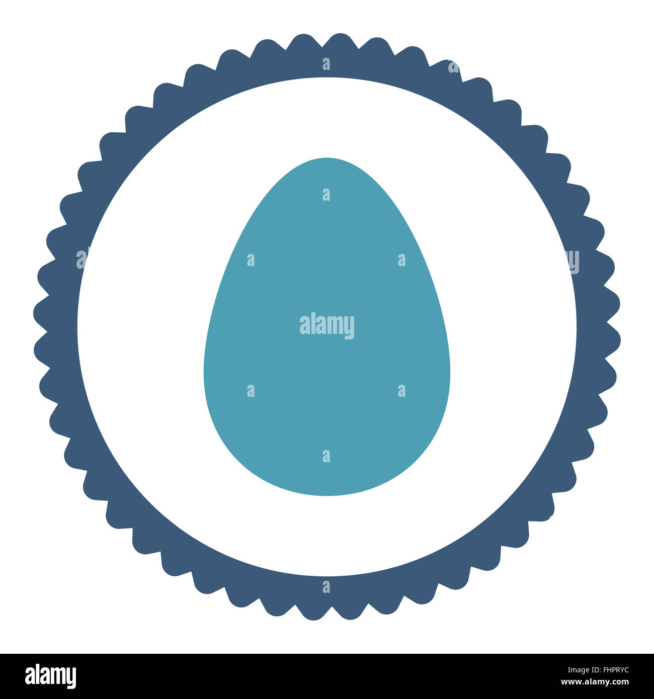 Egg flat cyan and blue colors round stamp icon Stock Photo - Alamy