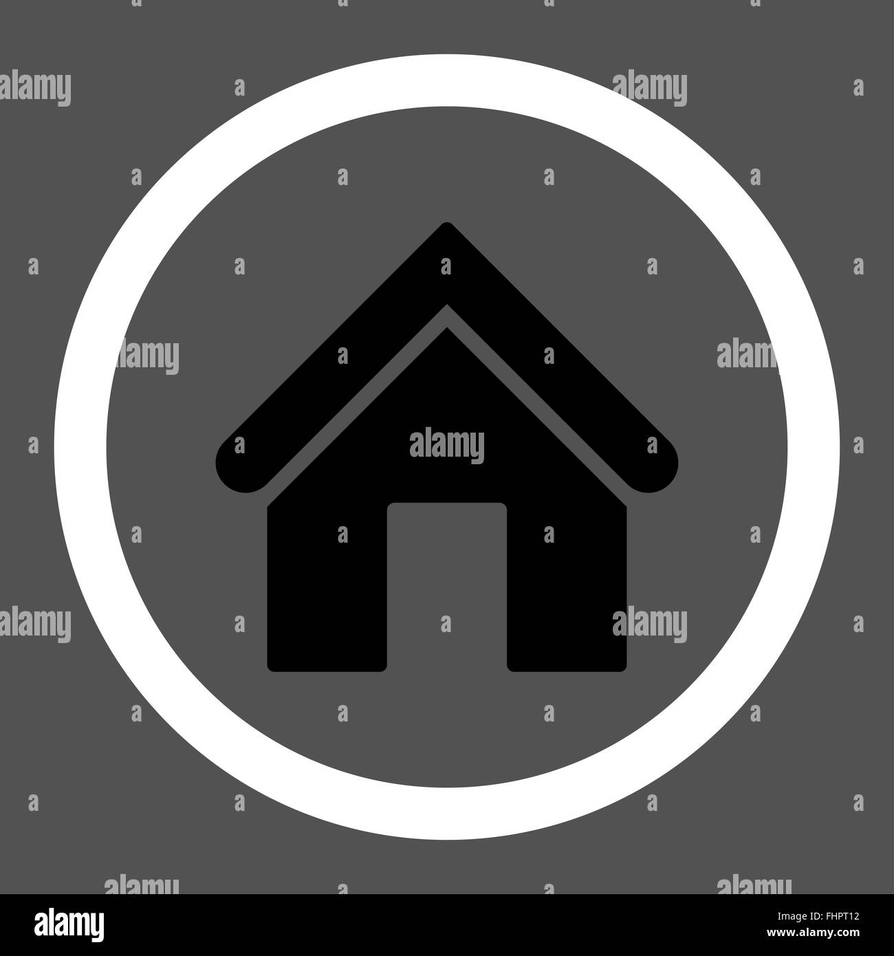 Home flat black and white colors rounded raster icon Stock Photo - Alamy