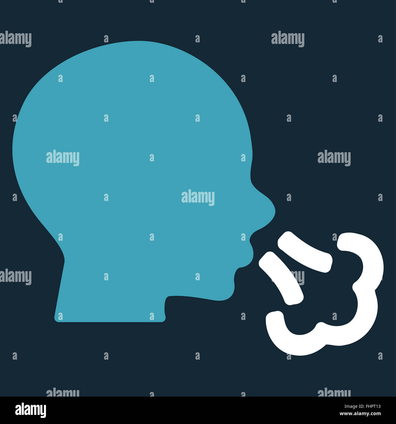 Sneezing Flat Icon Stock Photo - Alamy