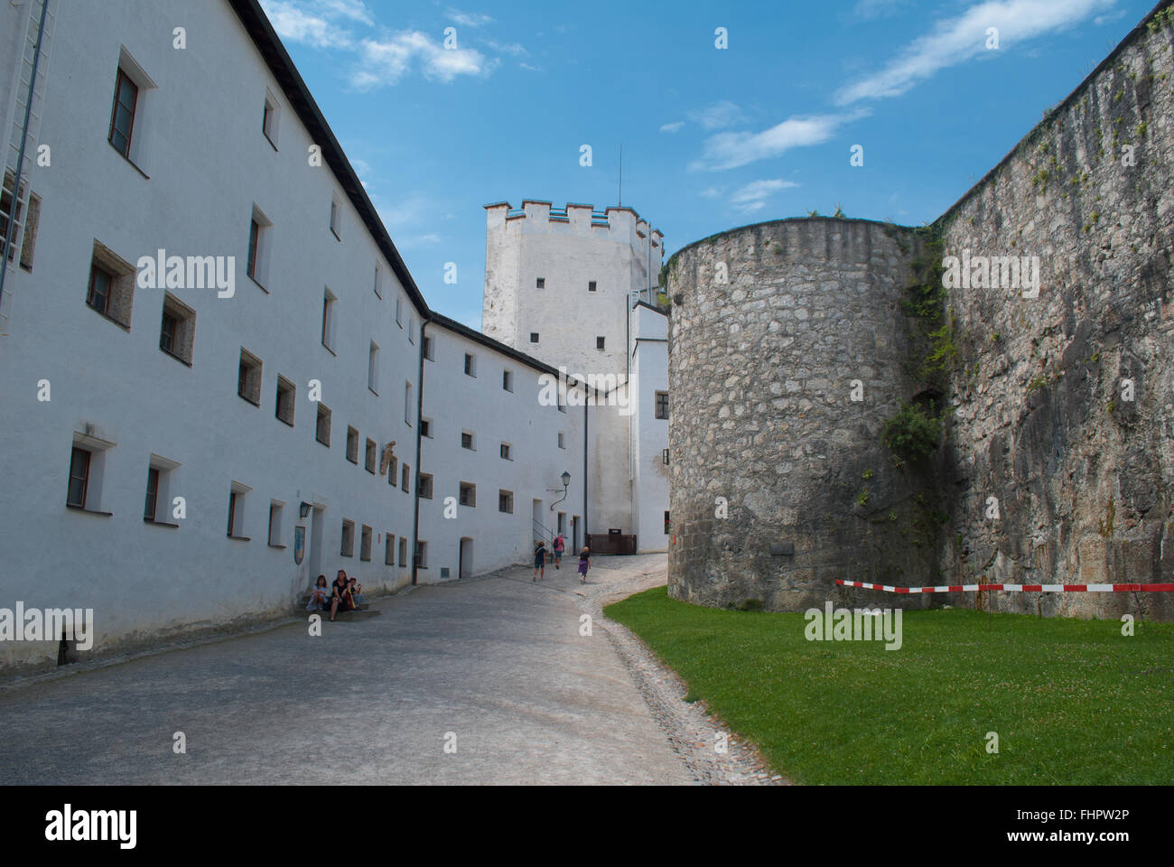 The walls of Hohensalzburg castle, Salzburg, Austria Stock Photo