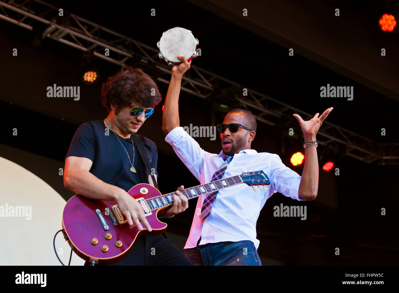 Trombone Shorty & Orleans Avenue perform at the 58th Monterey Jazz Festival - California Stock Photo