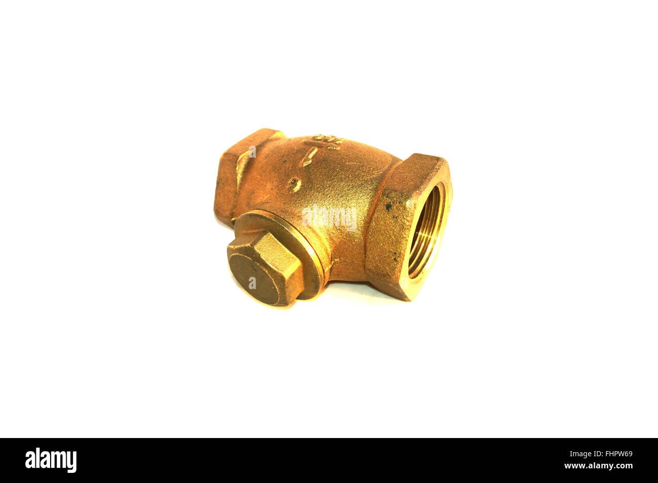 brass valves on isolated Stock Photo Alamy