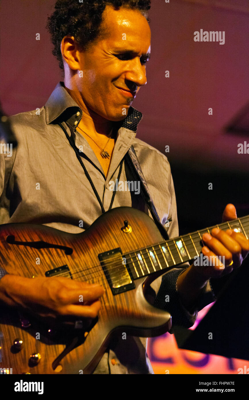 David Gilmore and his band performs at the 58th Monterey Jazz Festival - California Stock Photo