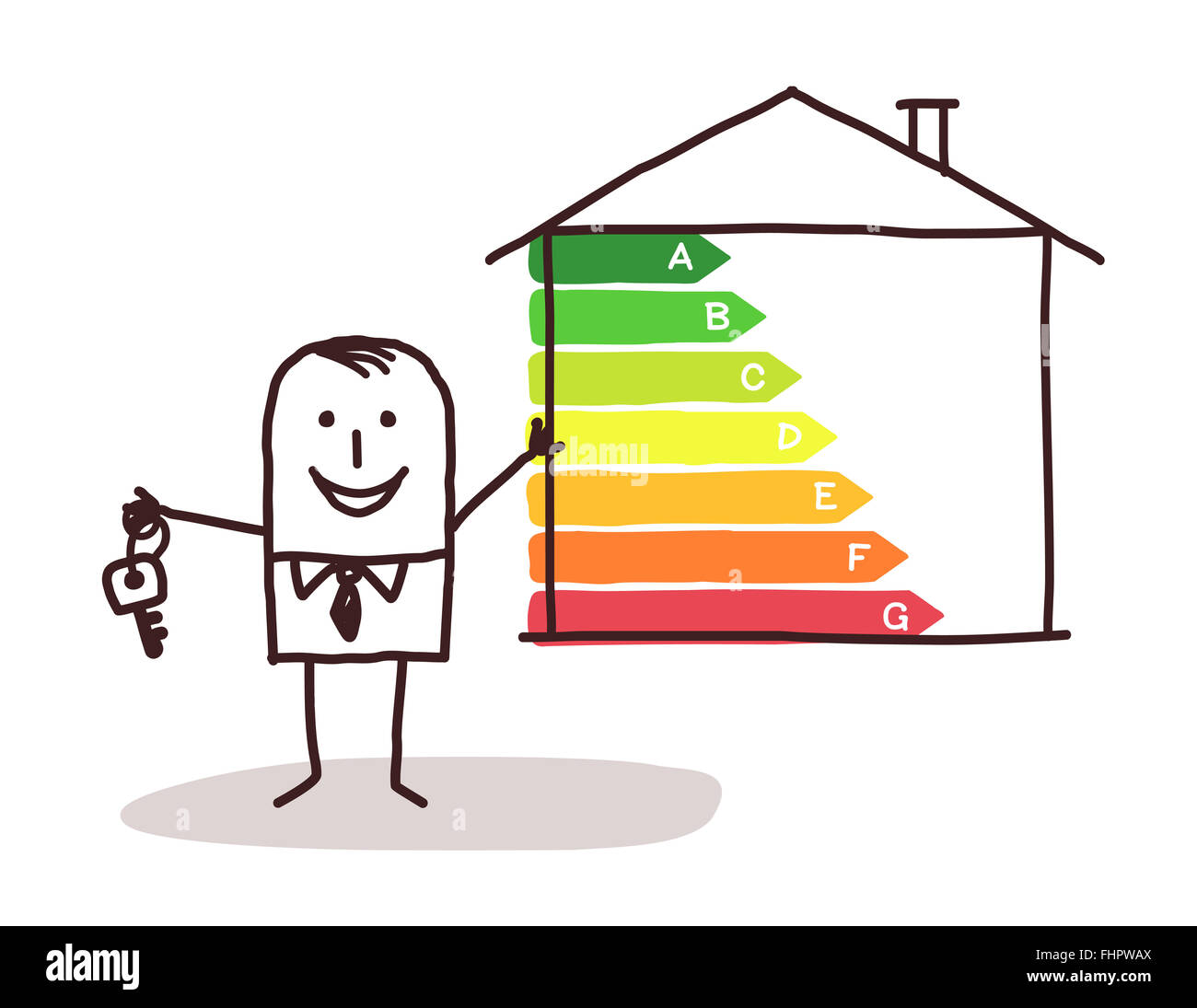 businessman and low-power house Stock Photo - Alamy
