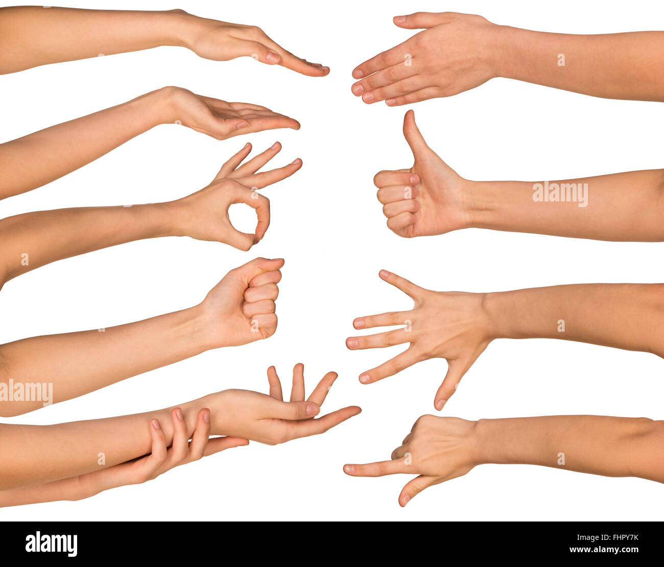 Set of hands Stock Photo - Alamy