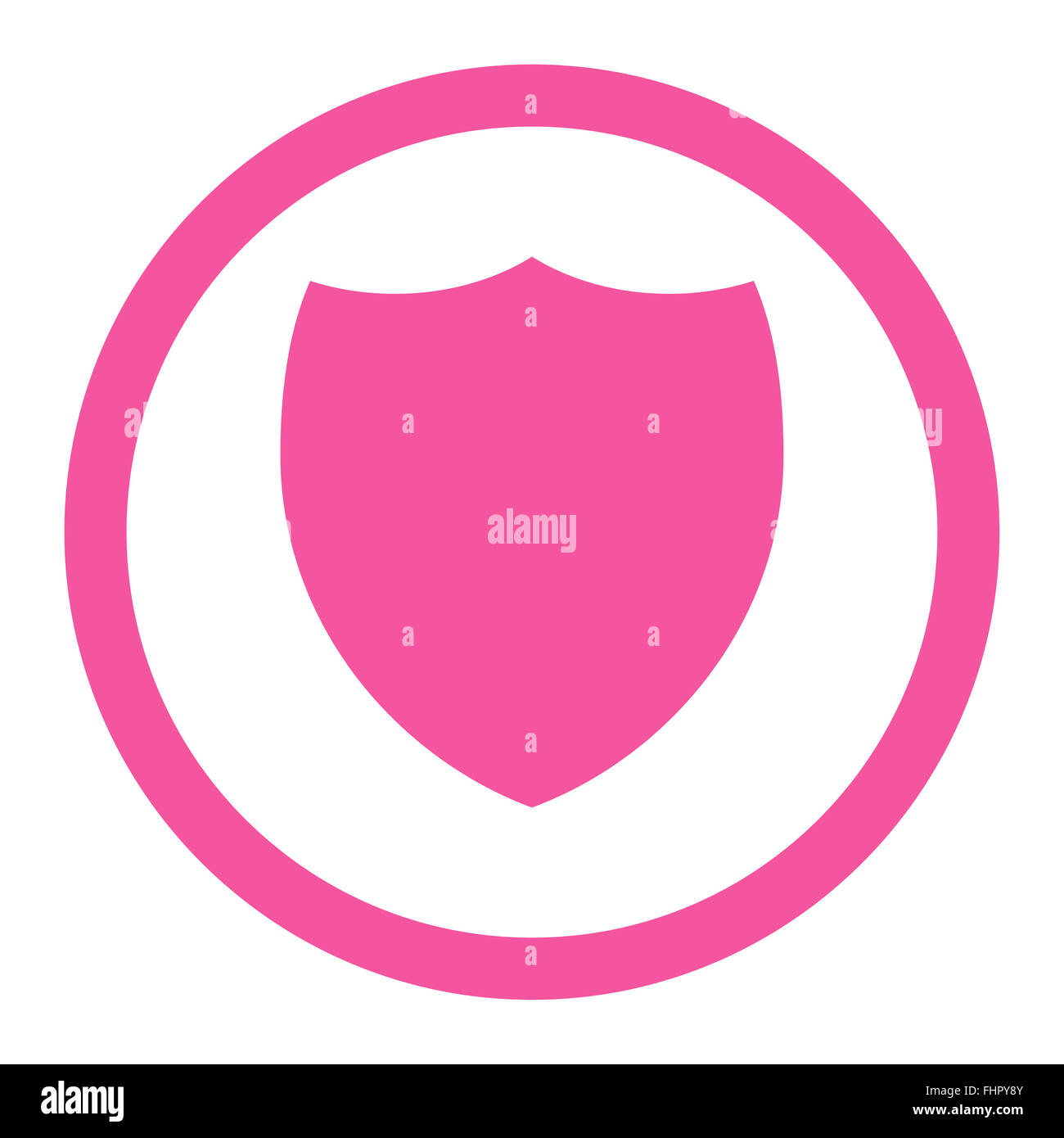Shield flat pink color rounded vector icon Stock Photo - Alamy
