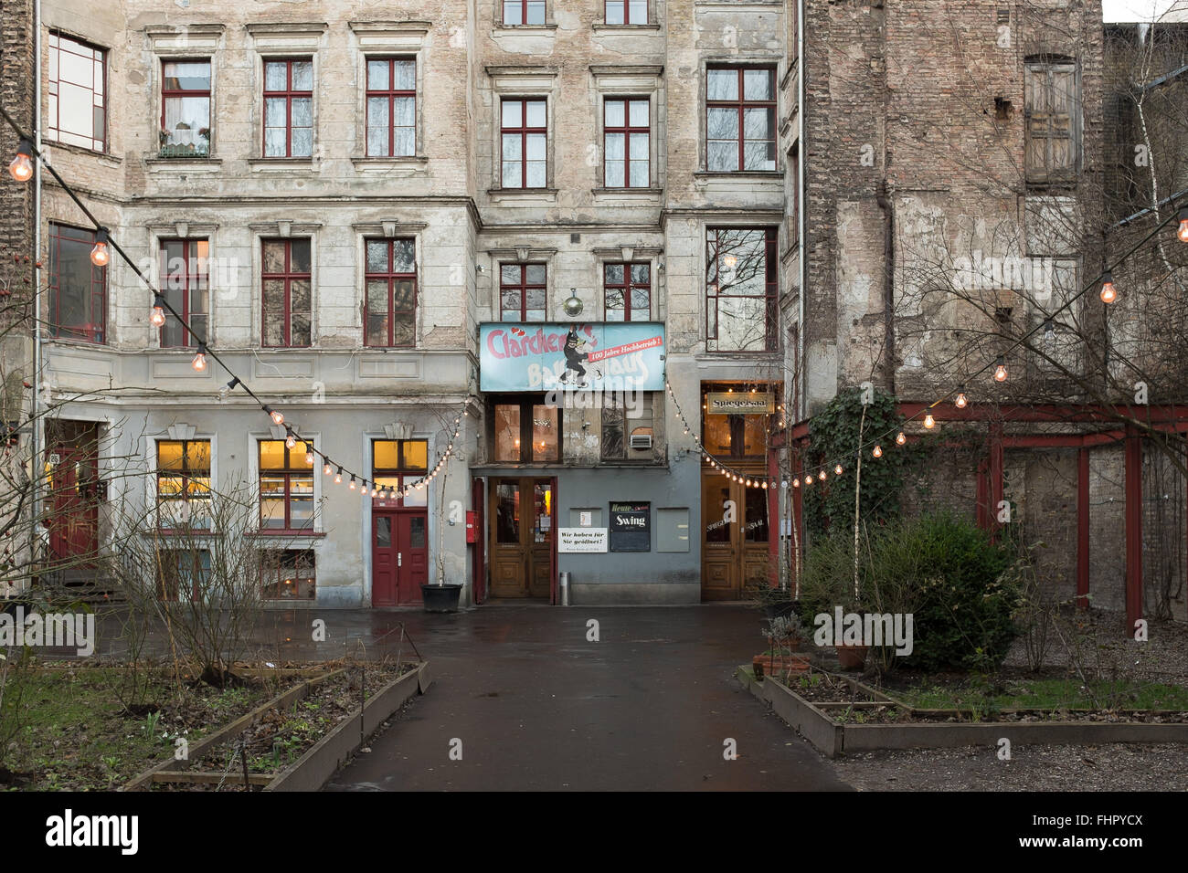 BERLIN, FEBRUARY 24: The Clarchens Ballhaus, Auguststrasse Berlin Mitte on January 28, 2016. Stock Photo