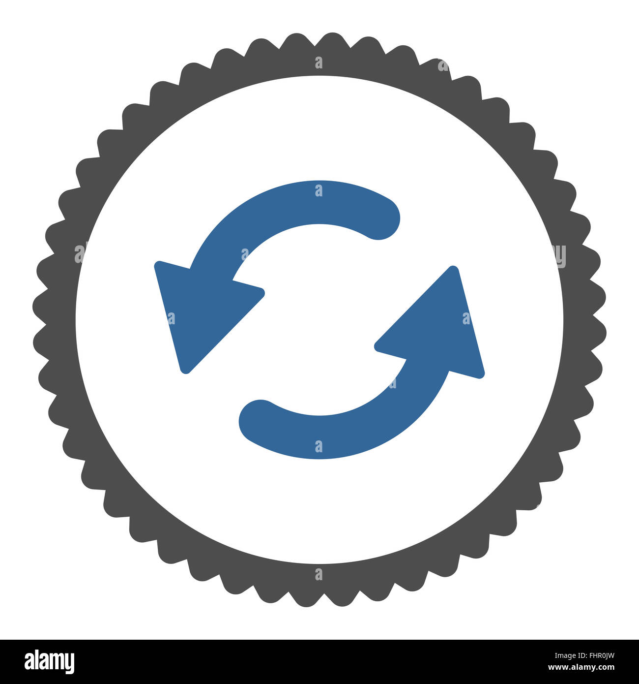 Refresh Ccw flat cobalt and gray colors round stamp icon Stock Photo ...
