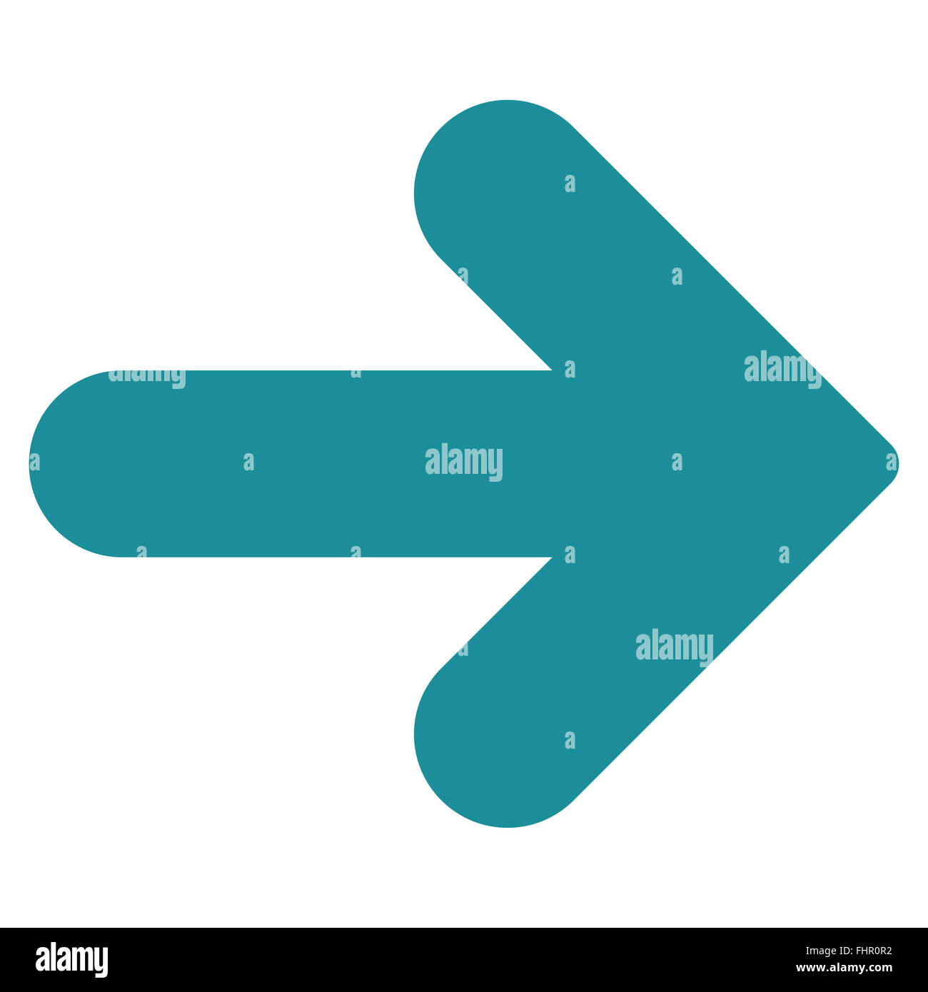 Arrow Right flat soft blue color icon Stock Photo - Alamy