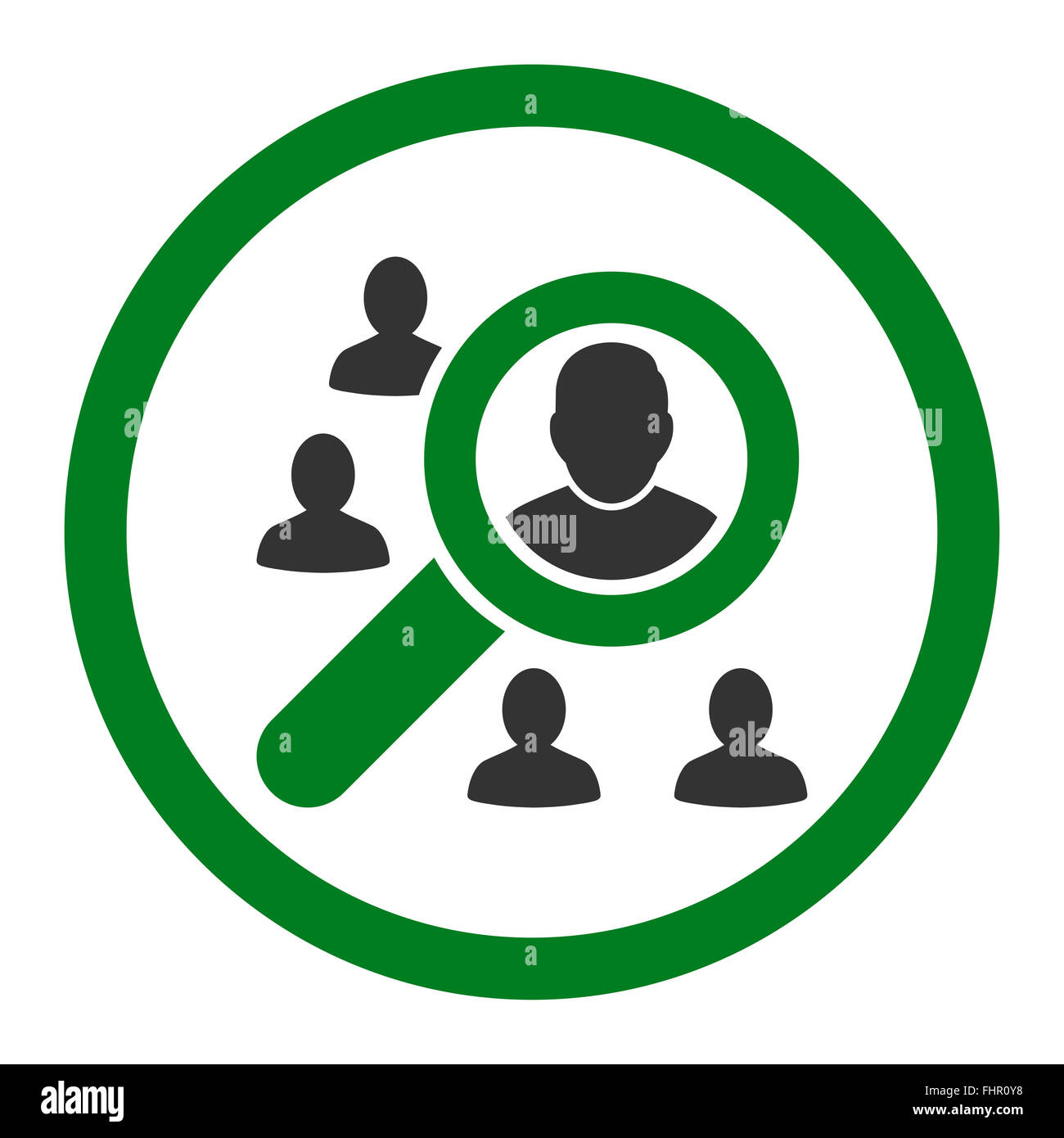 Marketing flat green and gray colors rounded vector icon Stock Photo ...