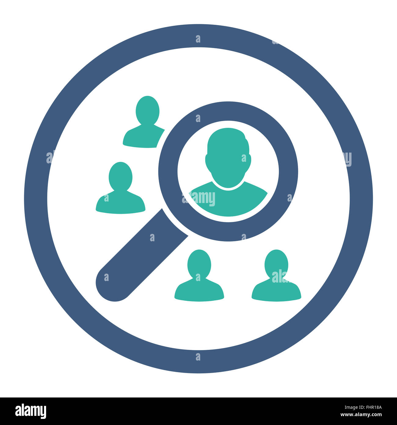 Marketing flat cobalt and cyan colors rounded vector icon Stock Photo ...