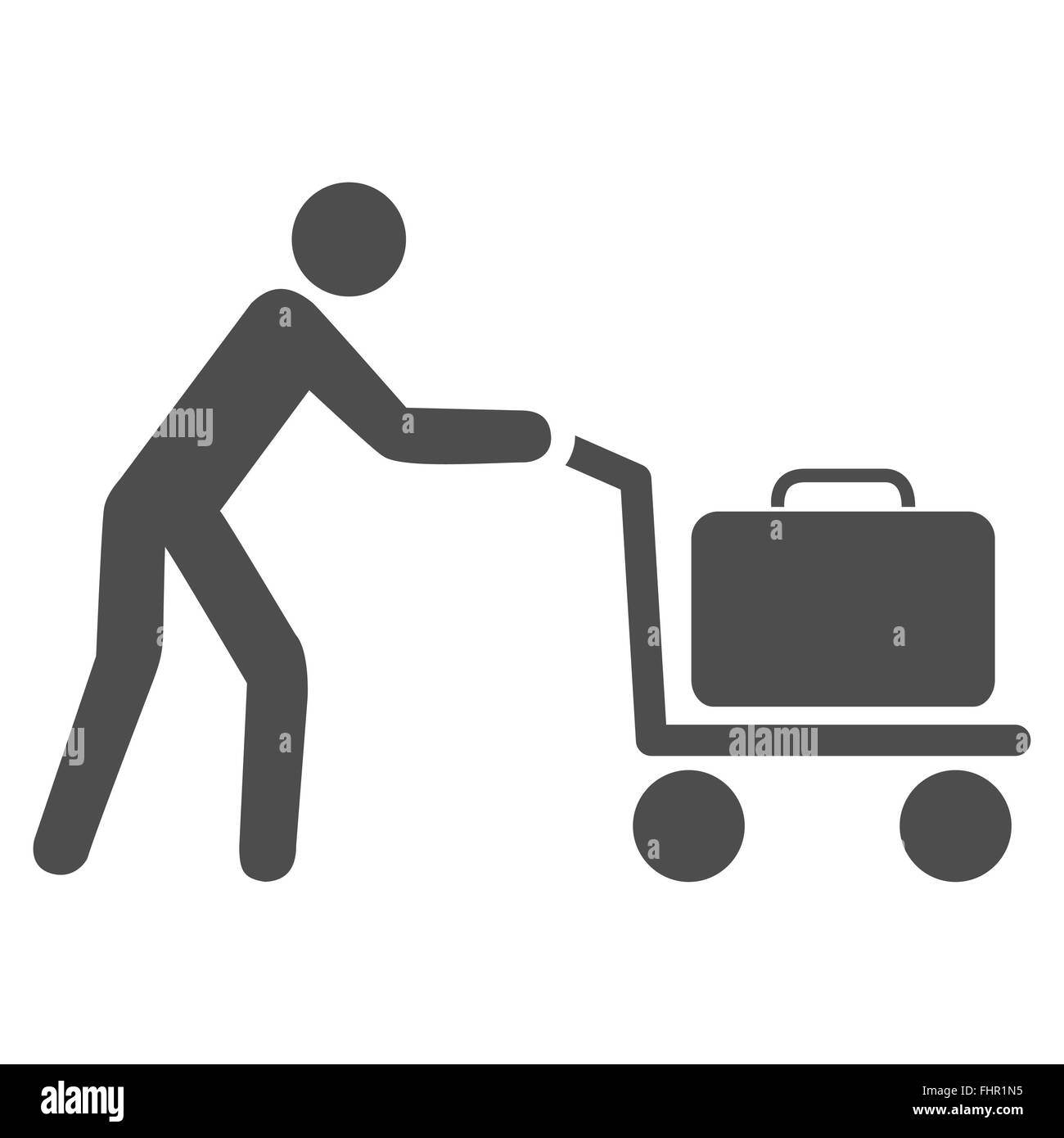 Passenger Trolley Flat Icon Stock Photo - Alamy